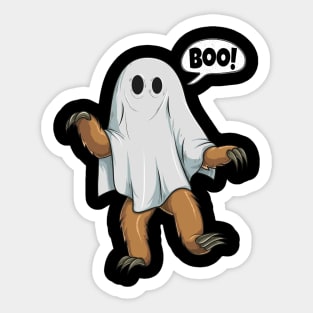 Funny Halloween Sloth Ghost Costume Cute Boo Jack O Lantern Sticker